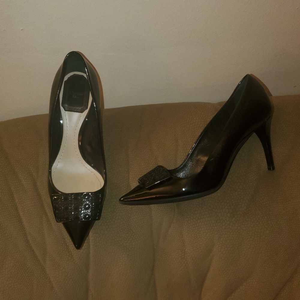 Christian Dior Shoes Pumps 36 Black Patent - Picture 4 of 4